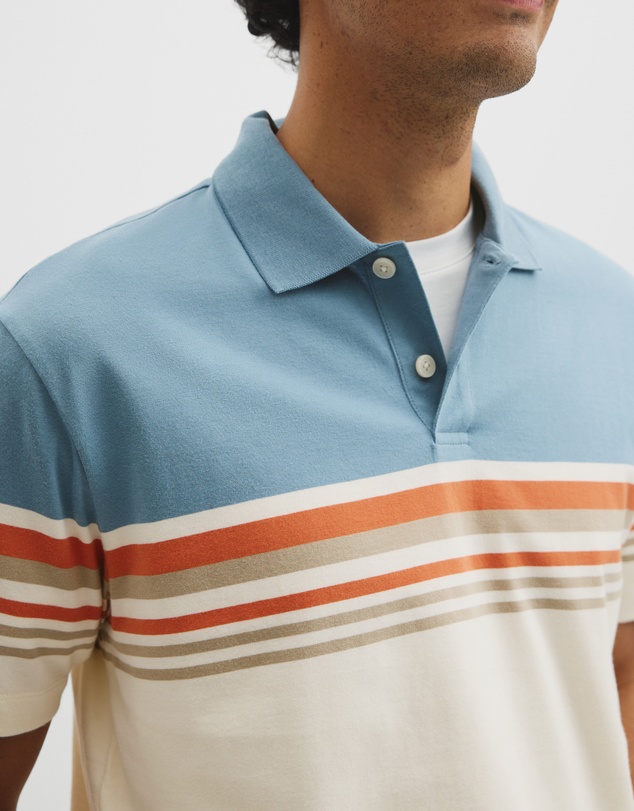 Country Road - Australian Cotton Short Sleeve Engineered Button Polo