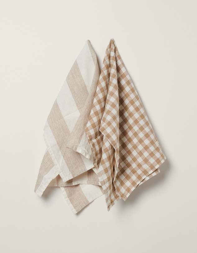 Carlotta + Gee - 100% Linen Tea Towel Set