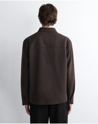 COS - Corduroy-Jersey Zip-Up Overshirt