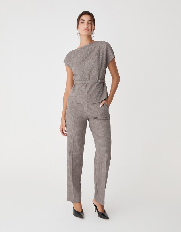 Forcast - Loretta Straight Check Pants