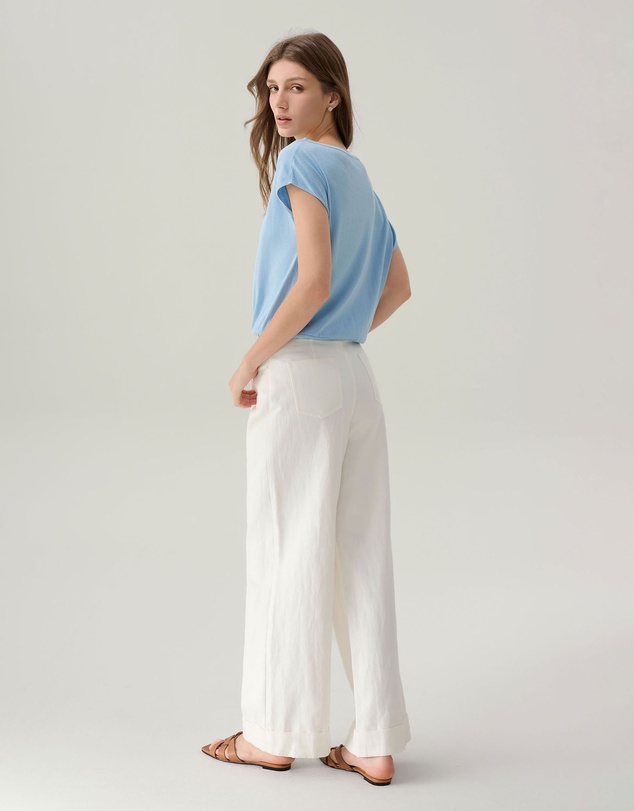 IDA+S - Lilia Cool Blue Silk Top
