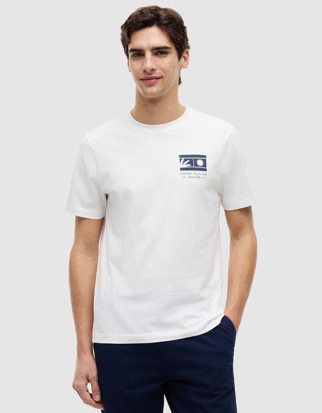 Tommy Hilfiger - Logo Graphic Jersey Crew Neck T-Shirt