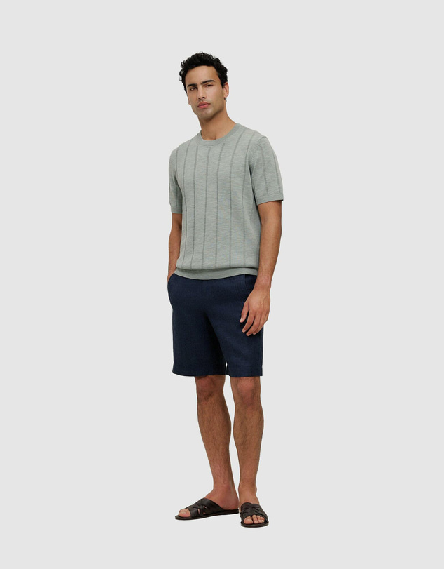 Trenery - Linen Cotton Slub Knit T-shirt