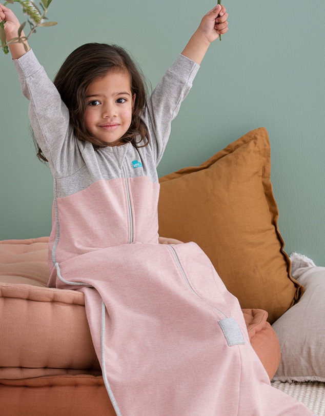 Love to Dream - Sleep Bag 1.0 TOG Long Sleeve Organic Cotton in Dusty Pink