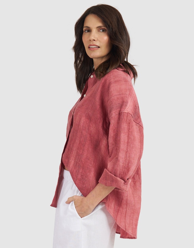 CAMIXA - Exalina Oversized Crinkle Linen Shirt