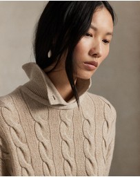 Polo Ralph Lauren - Cable Wool-Cashmere Polo-Collar Sweater