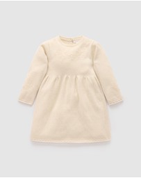 Purebaby - Embroidered Cashmere Dress - Kids-Babies