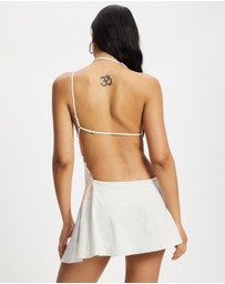 Jaded London - Reworked Varsity Lace Dress