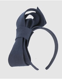Max Alexander - Felt Navy Bow Fascinator