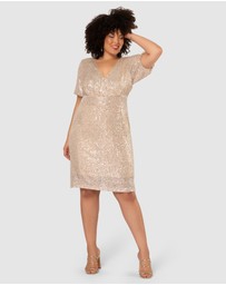Pink Dusk by Curve Project - Cocktail Queen Sequin Mini Dress