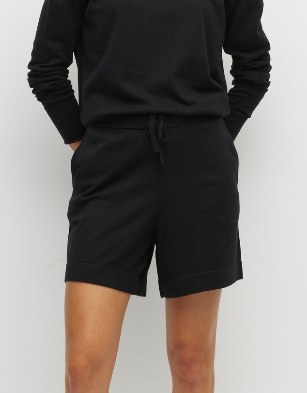 JH Lounge - JHL Long Short (Cotton Cashmere) Black