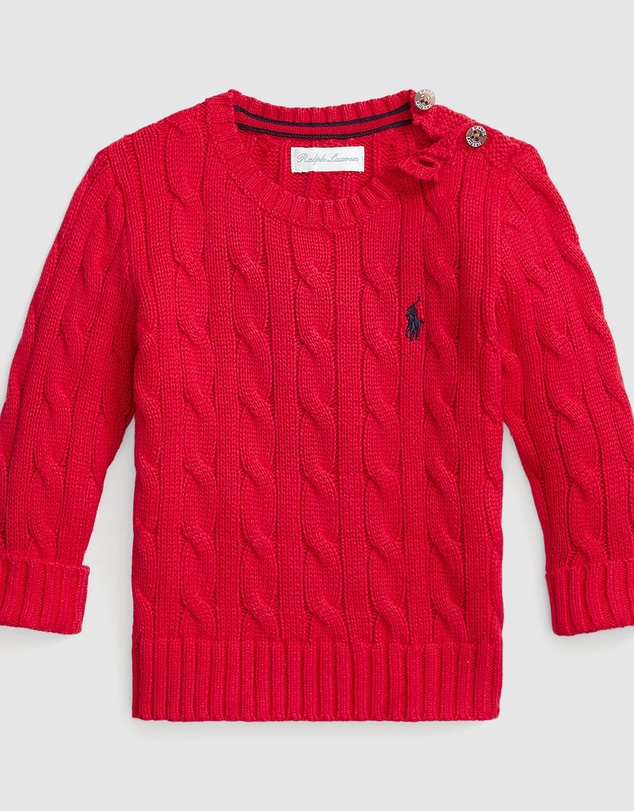 Polo Ralph Lauren - Cable Knit Cotton Sweater - The Iconic Exclusive - Babies
