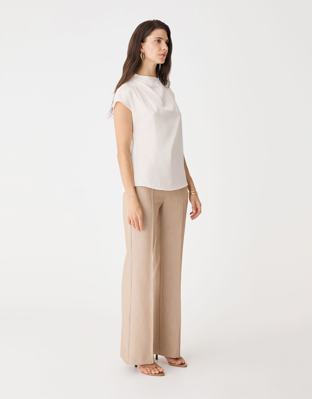 Forcast - Zafina Pleated Draped Top