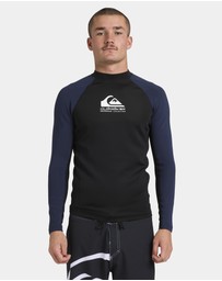 Quiksilver - Mens Watermans Panel Heater Long Sleeve Rash Vest