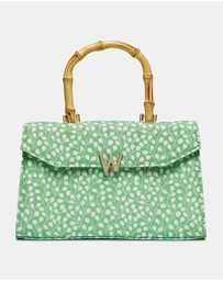 Wolf - Wolf Evie Collection Large Bag with Green Leaves Print