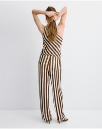 M.N.G - Striped Openwork Knit Pants