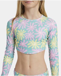 Roxy - Girls 8 to 16 Flower Lover Lycra Two Piece Rash Vest