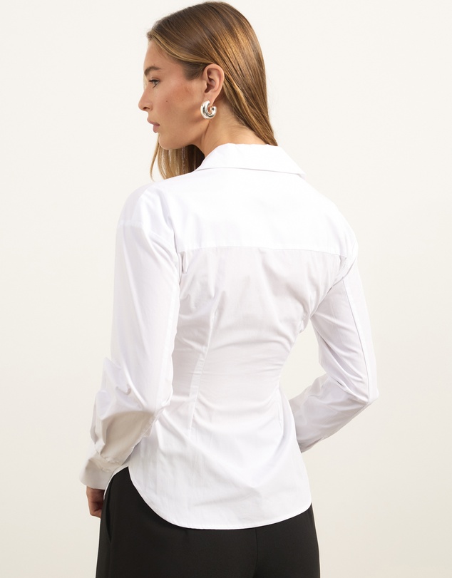 Atmos&Here - Kitt Cinched Waist Tie Wrap Shirt
