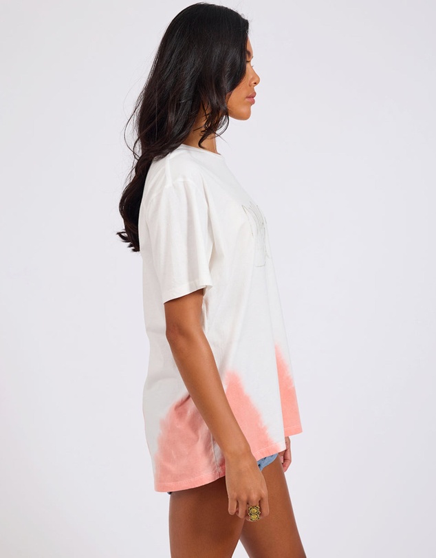 ONE TEASPOON - Love Dip Dye Boyfriend Tee - White