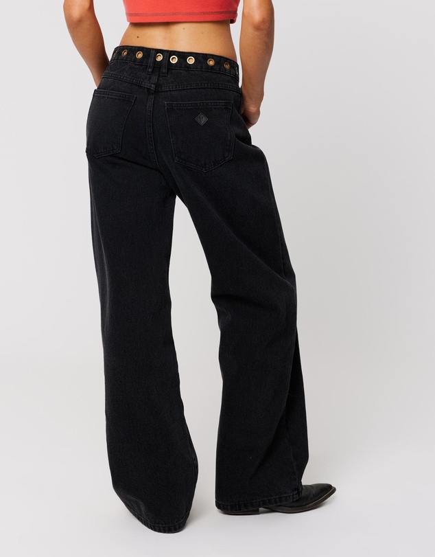 Abrand - 95 Mid Baggy Eyelet Jeans