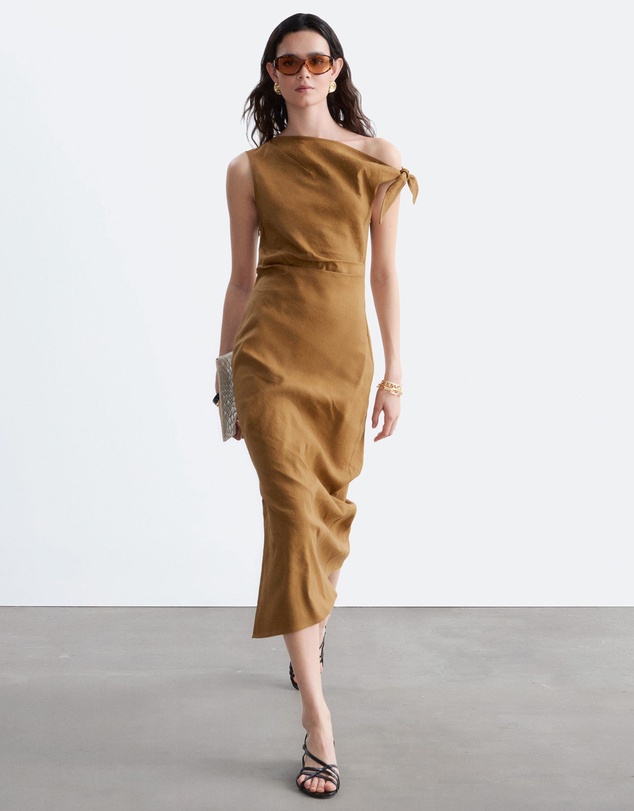 & Other Stories - Asymmetric Paisley Midi Dress
