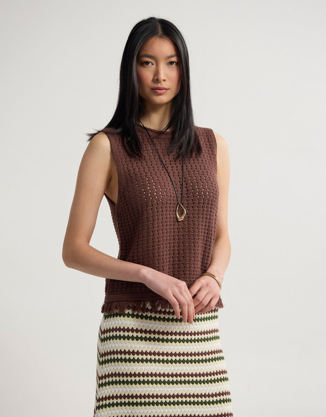 Oxford - Lily Knitted Fringe Tank