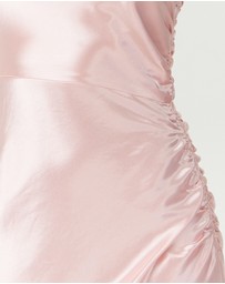 Third Form - Satin Gather One Shoulder Dress