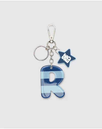 Seed Heritage - BLUE STRIPE INITIAL KEYRING