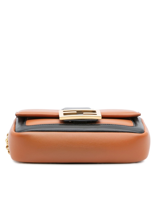 Pre-Loved by Azura Reborn - Pre-Loved Mini Bicolor Nappa Apolo Chain Baguette Shoulder Bag