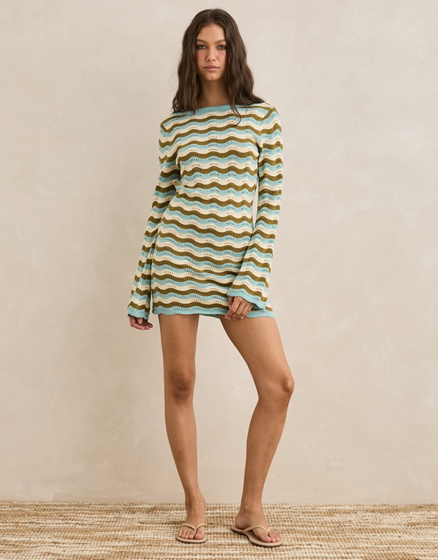 Rhythm - Whispering Tides Knit Mini Dress