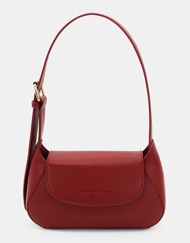 Morgan & Taylor - Kiara Shoulder Bag in Burgundy Red