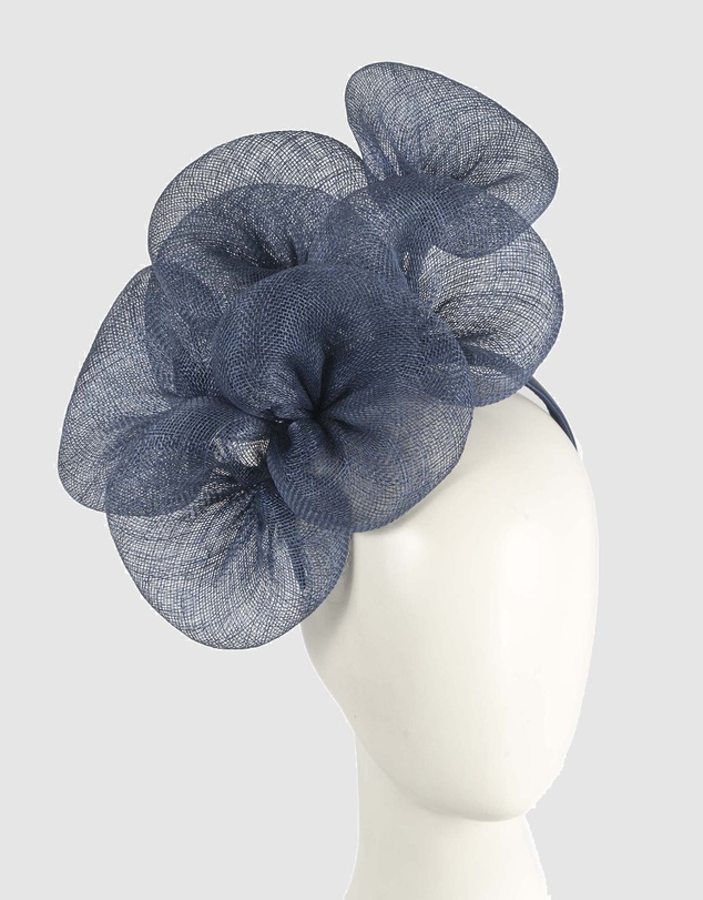 Max Alexander - Large Lilly Navy Flower Fascinator