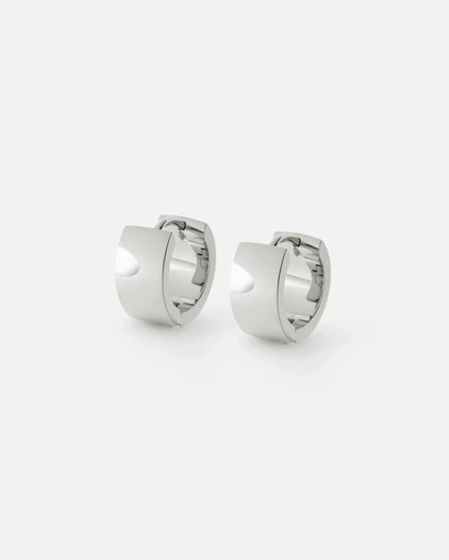 CENDRE - Maiya Huggie Earrings Silver