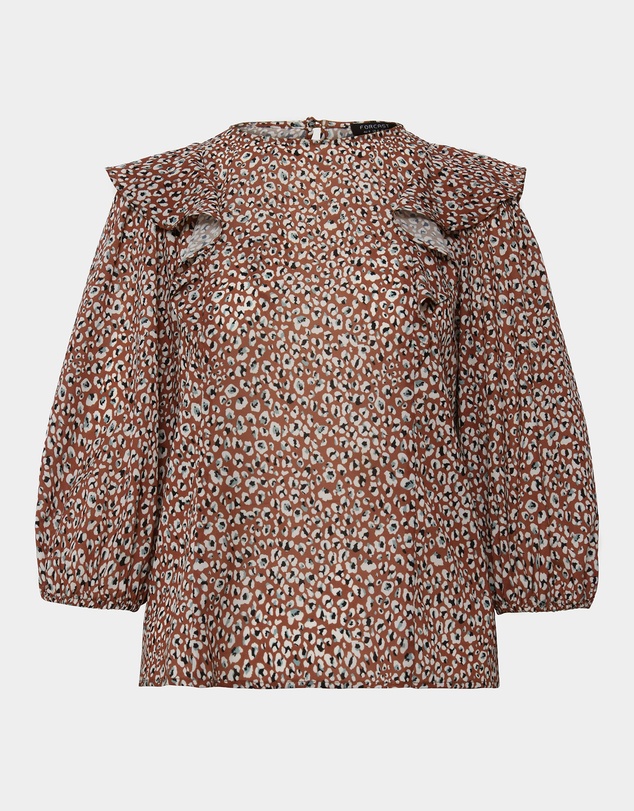 Forcast - Chelsea Frill Detail Balloon Sleeve Top