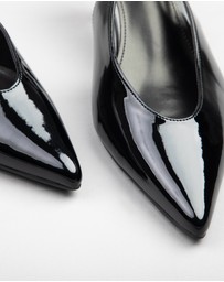 RAID - Tristen slingback kitten heeled shoes in Black