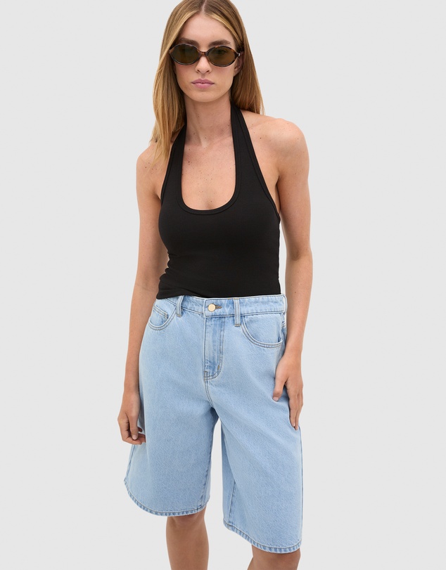 Seed Heritage - Halter Rib Scoop Neck Tank