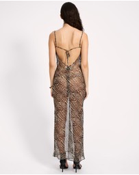 ONE TEASPOON - Jagger Maxi Slip Dress - Leopard Print