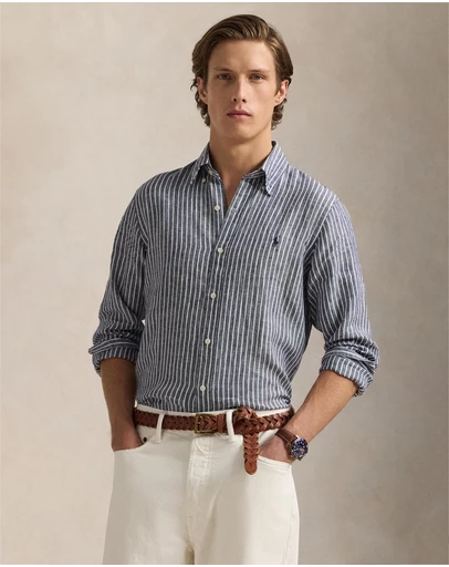 Polo Ralph Lauren - Custom Fit Striped Linen Shirt