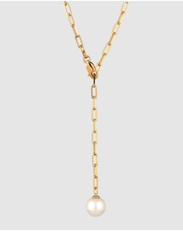 Elli Jewelry - Necklace Pearl Ball 925 Sterling Silver Gold-Plated