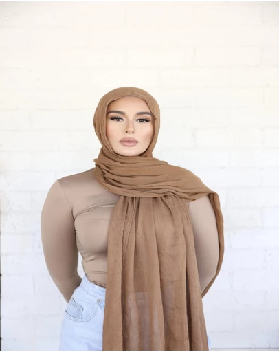 Mod Squad - Luxe Rayon Hijab Frayed Edge - CINNAMON 17