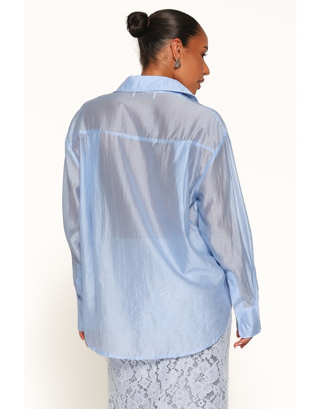 Petal & Pup - Alvine Sheer Shirt - Sky Blue