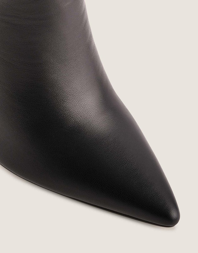Shelly Shen - Marlow Heel Long Boots Black Leather