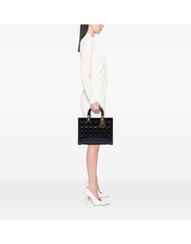 Pre-Loved by Azura Reborn - Pre-Loved Large Patent Cannage Lady Dior