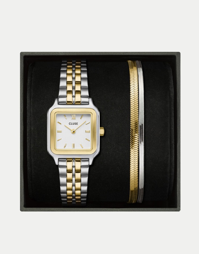 Cluse - Gracieuse Petite Bicolour Watch & Bracelet Gift Set