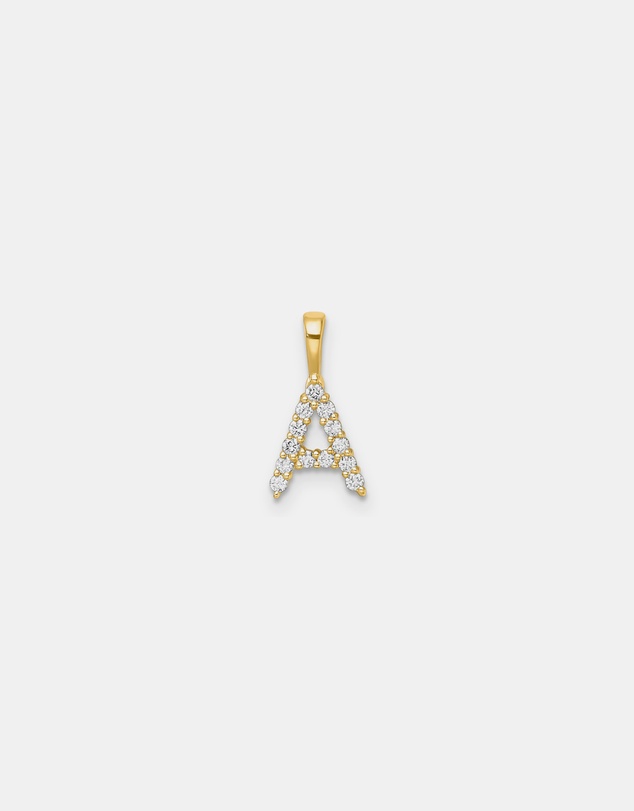 Zoe Olivia - 9K Gold Lab Grown Diamond Initial A Pendant