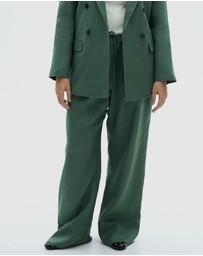 M.N.G - Musgo Straight Linen-Blend Trousers