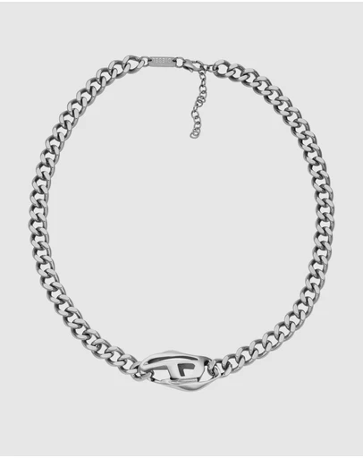 Diesel - Steel Silver-Tone Necklace