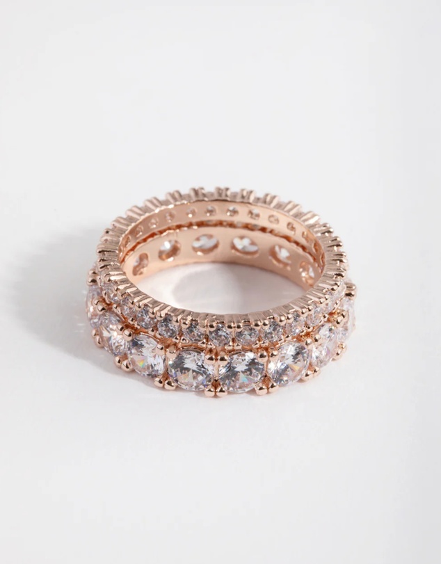 Lovisa - Rose Gold Double Band Set Ring