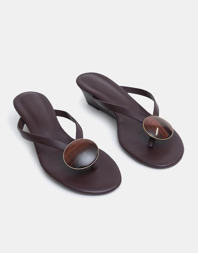Christopher Esber - Aura Quartz Flip Flop Wedges