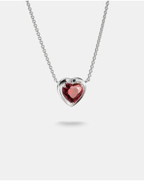 THOMAS SABO - THOMAS SABO Necklace with Red Heart Stone Silver